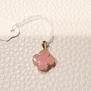 🎀💫18K Real Gold Pink Clover Pendant💫🎀